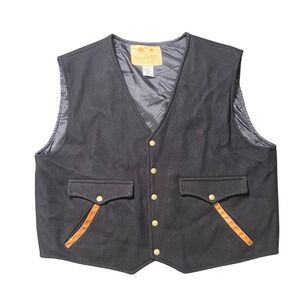 Schaefer Outfitter Wool Vest Black Mens 2XL Western Ranch Workwear Style 825